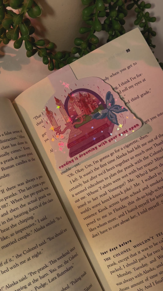 reading is dreaming with your eyes open bookmark