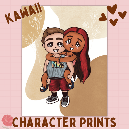 kawaii characters print