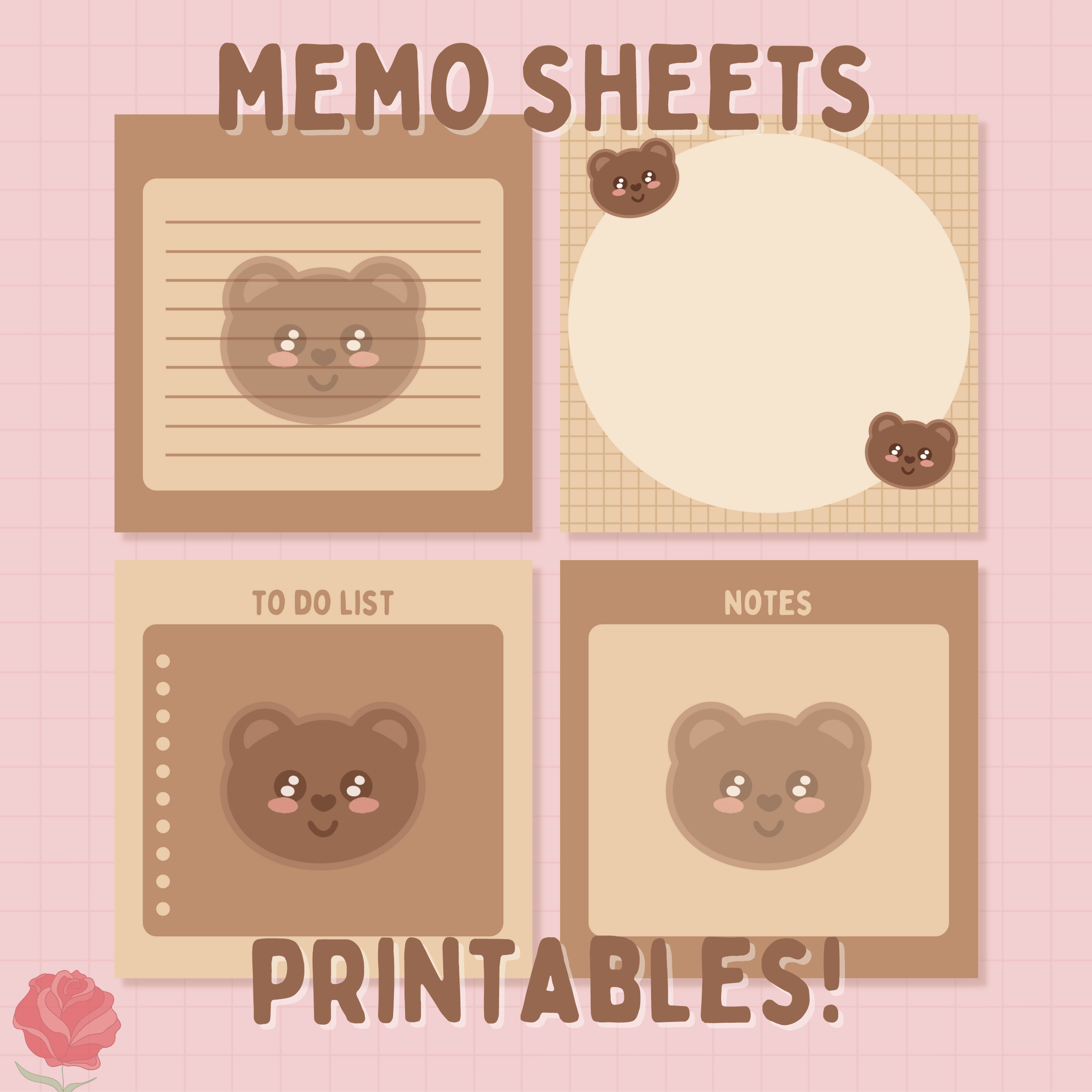 Printable Cute Bear Washi tape Printable Digital Washi Printable